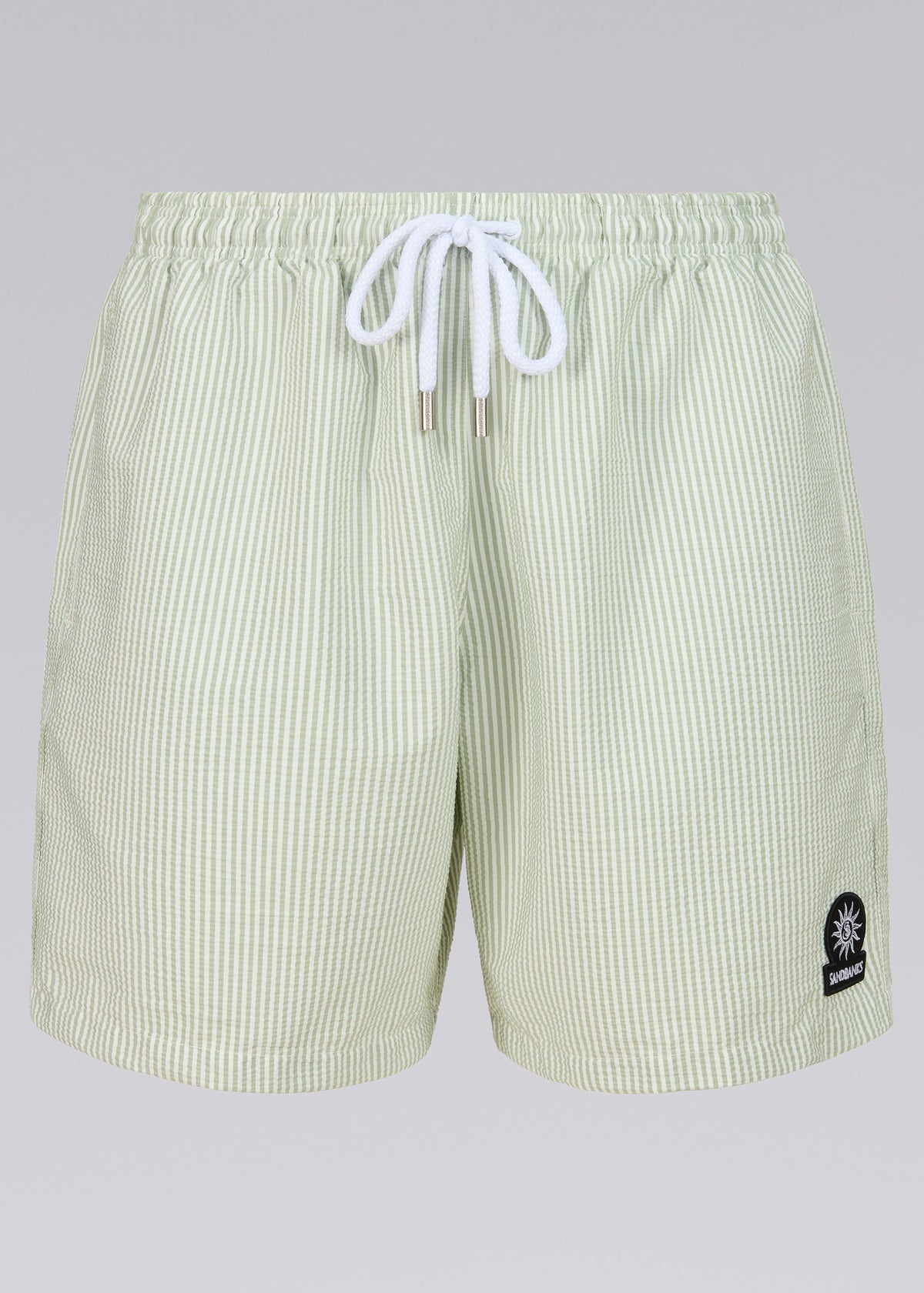 Sandbanks Seersucker Swim Shorts - Sage