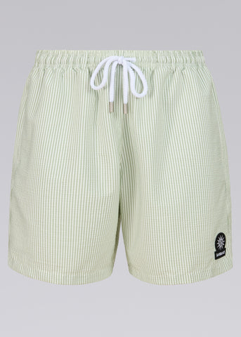 Sandbanks Seersucker Swim Shorts - Sage