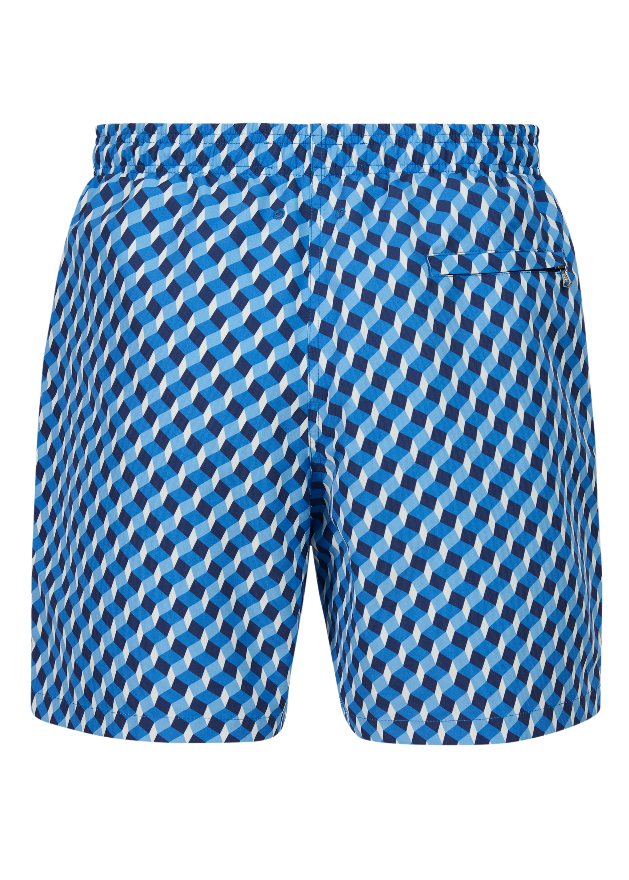 Sandbanks Geometric Swim Shorts - Navy