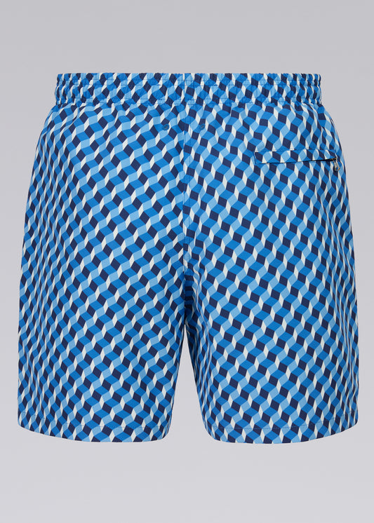Sandbanks Geometric Swim Shorts - Navy