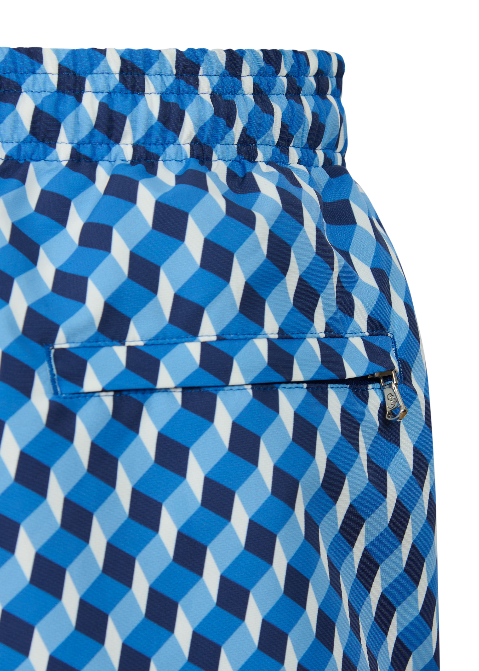 Sandbanks Geometric Swim Shorts - Navy - Sandbanks