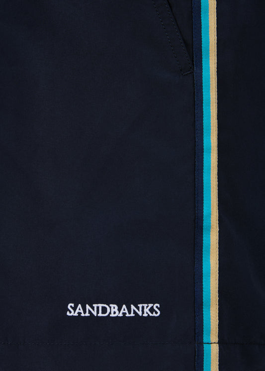 Sandbanks Side Stripe Swim Short - Navy