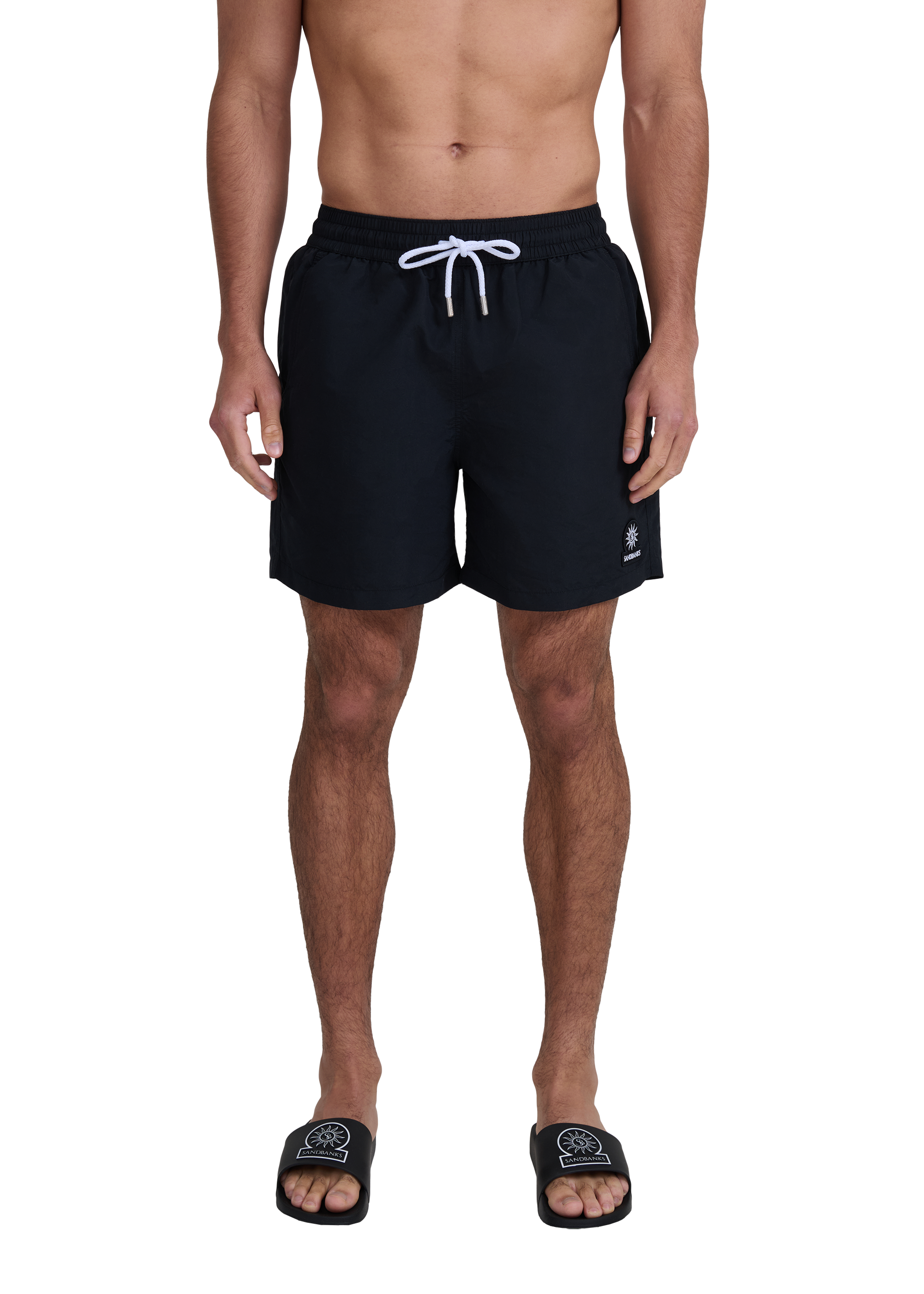 Classic Badge Logo Swim Shorts - Black