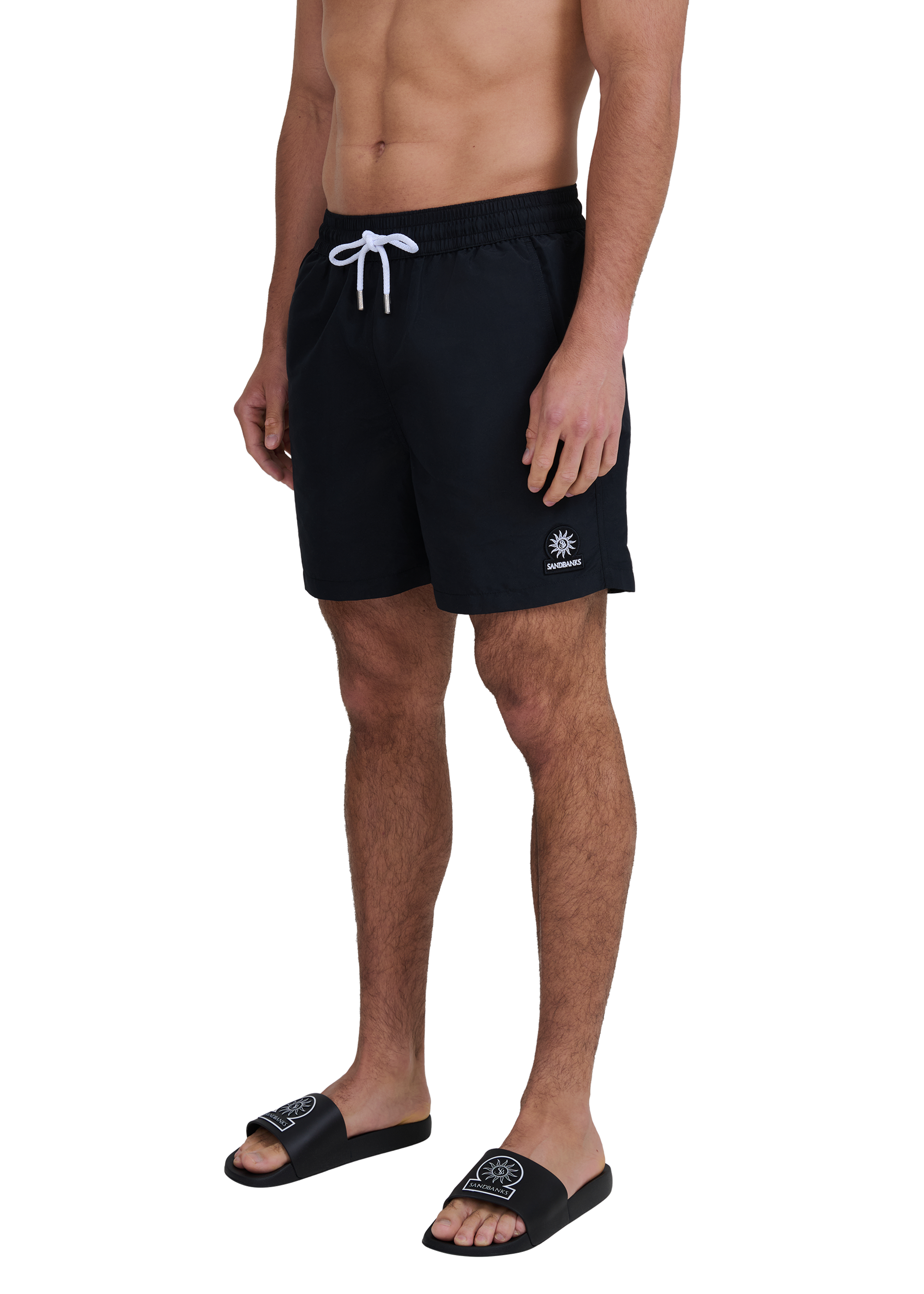Classic Badge Logo Swim Shorts - Black
