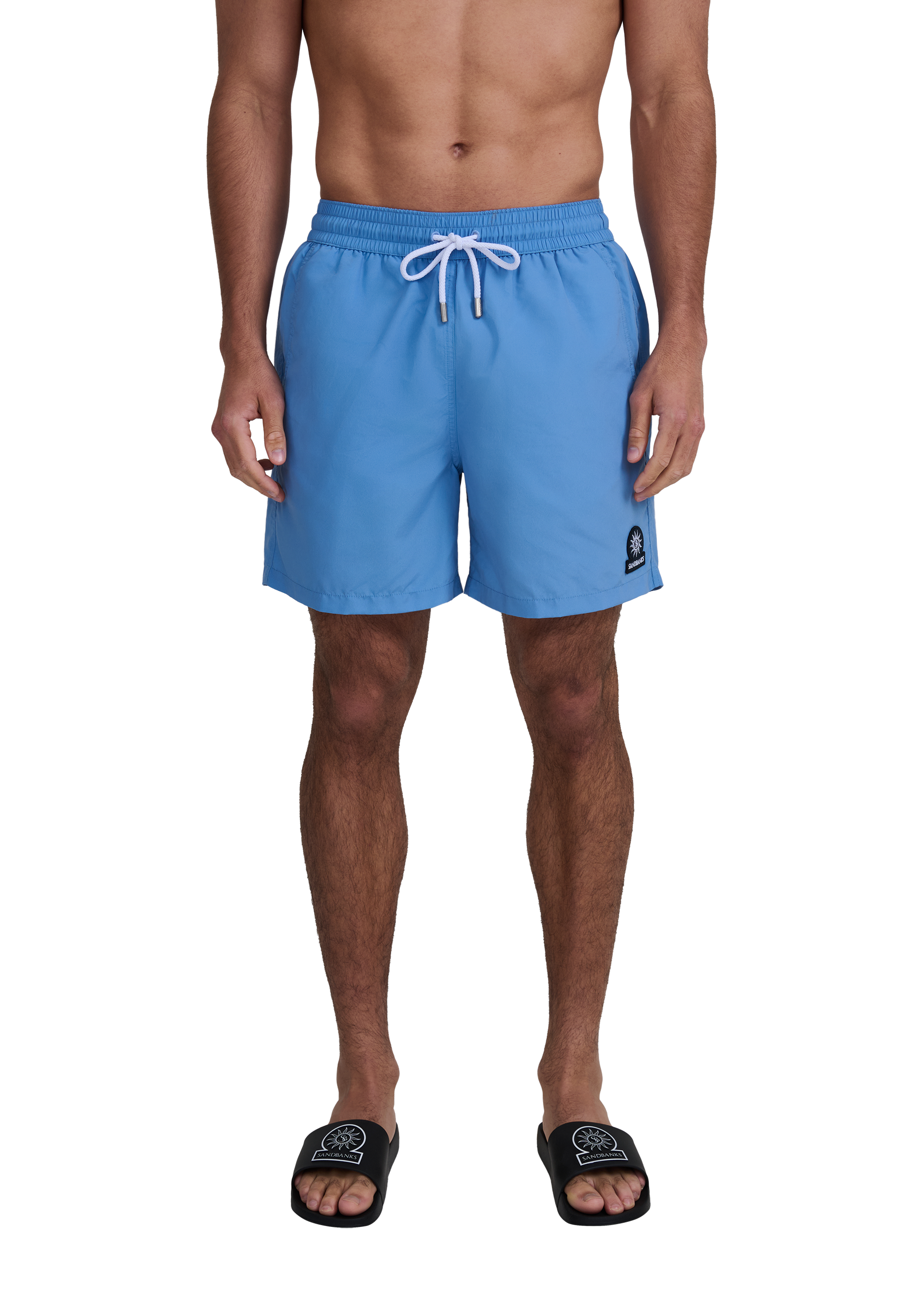 Classic Badge Logo Swim Shorts - Dusty Blue