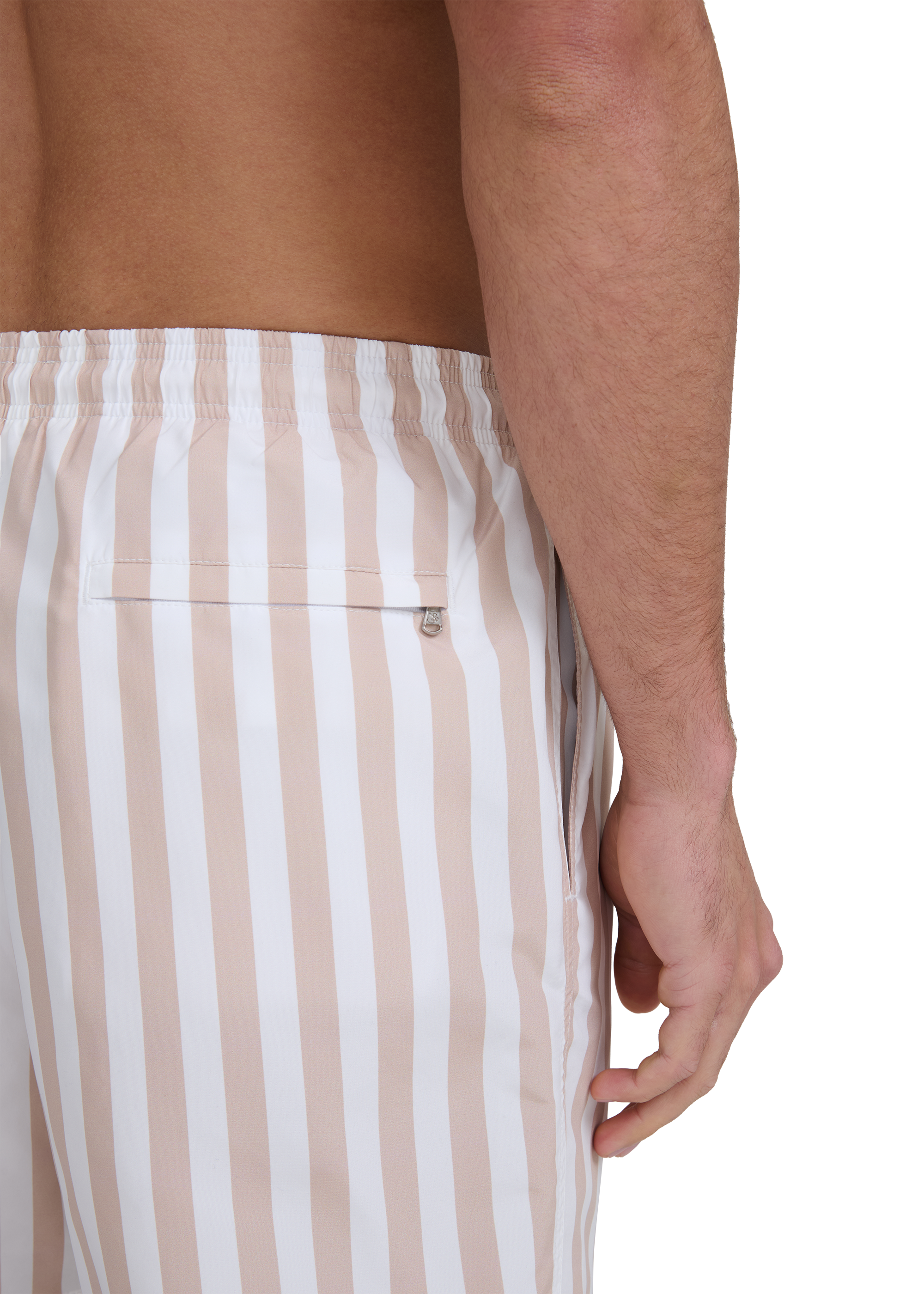 Wide Stripe Swim Short - Sand