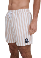 Wide Stripe Swim Short - Sand