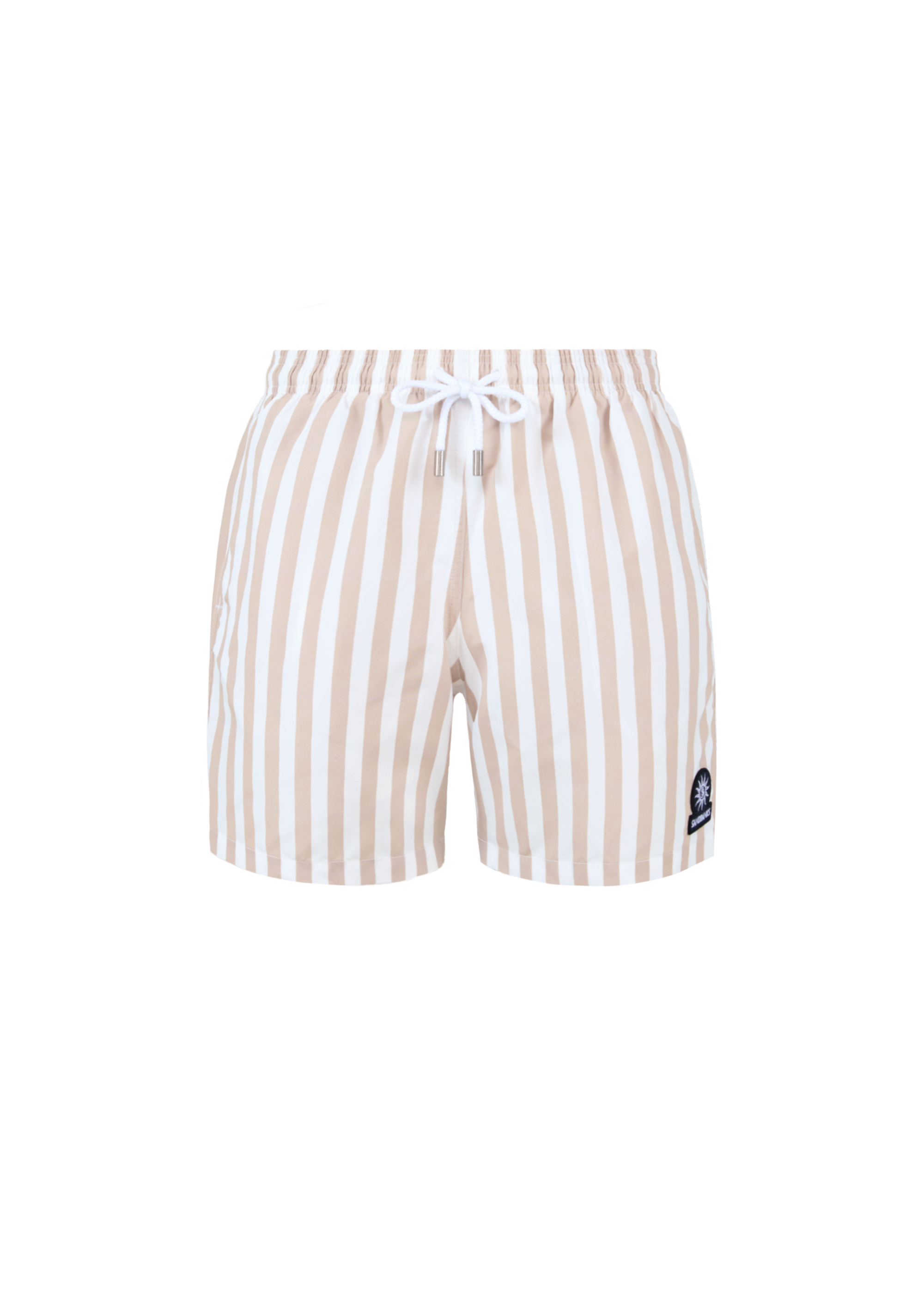 Wide Stripe Swim Short - Sand