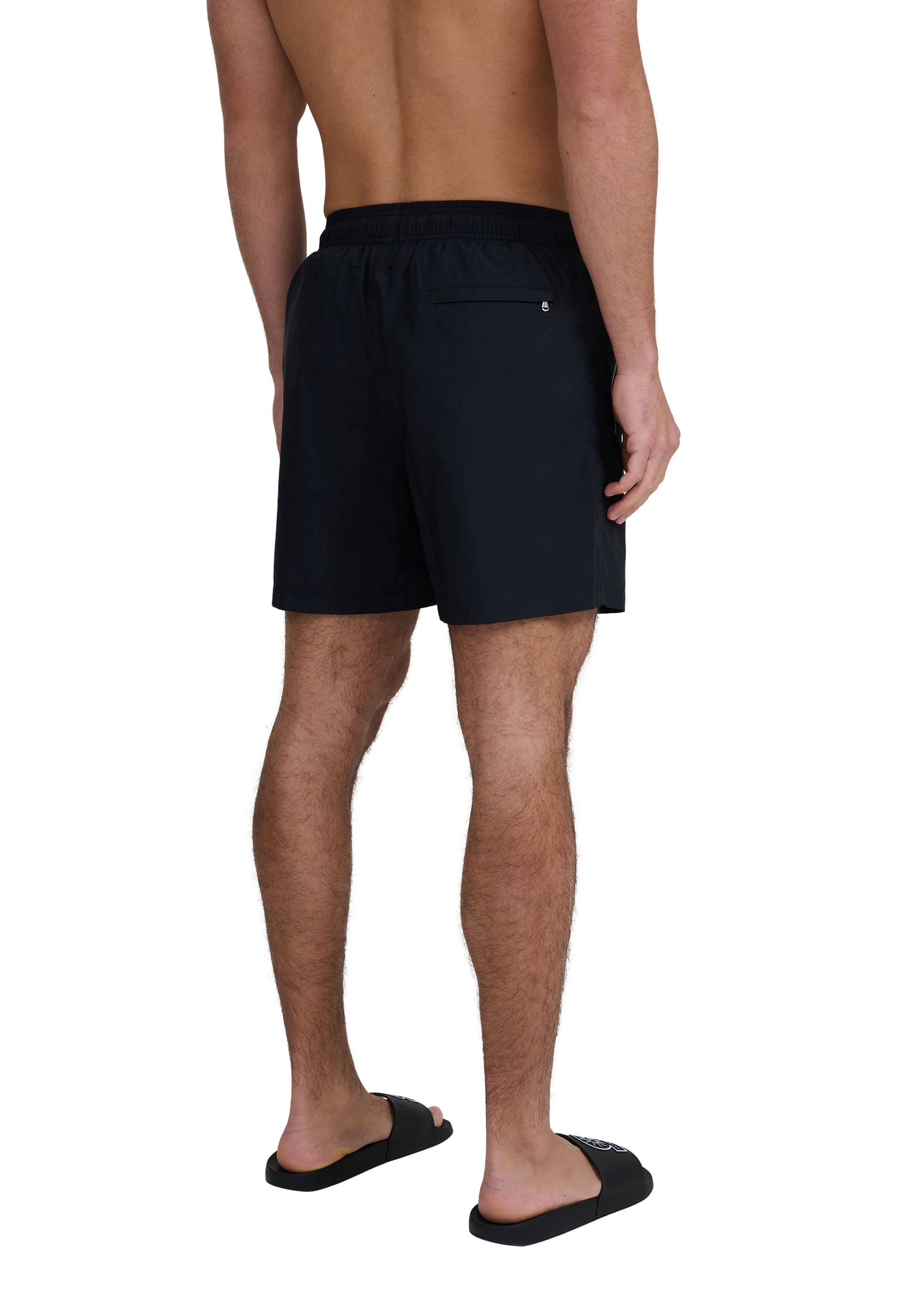 Nylon Zip Swim Short - Black