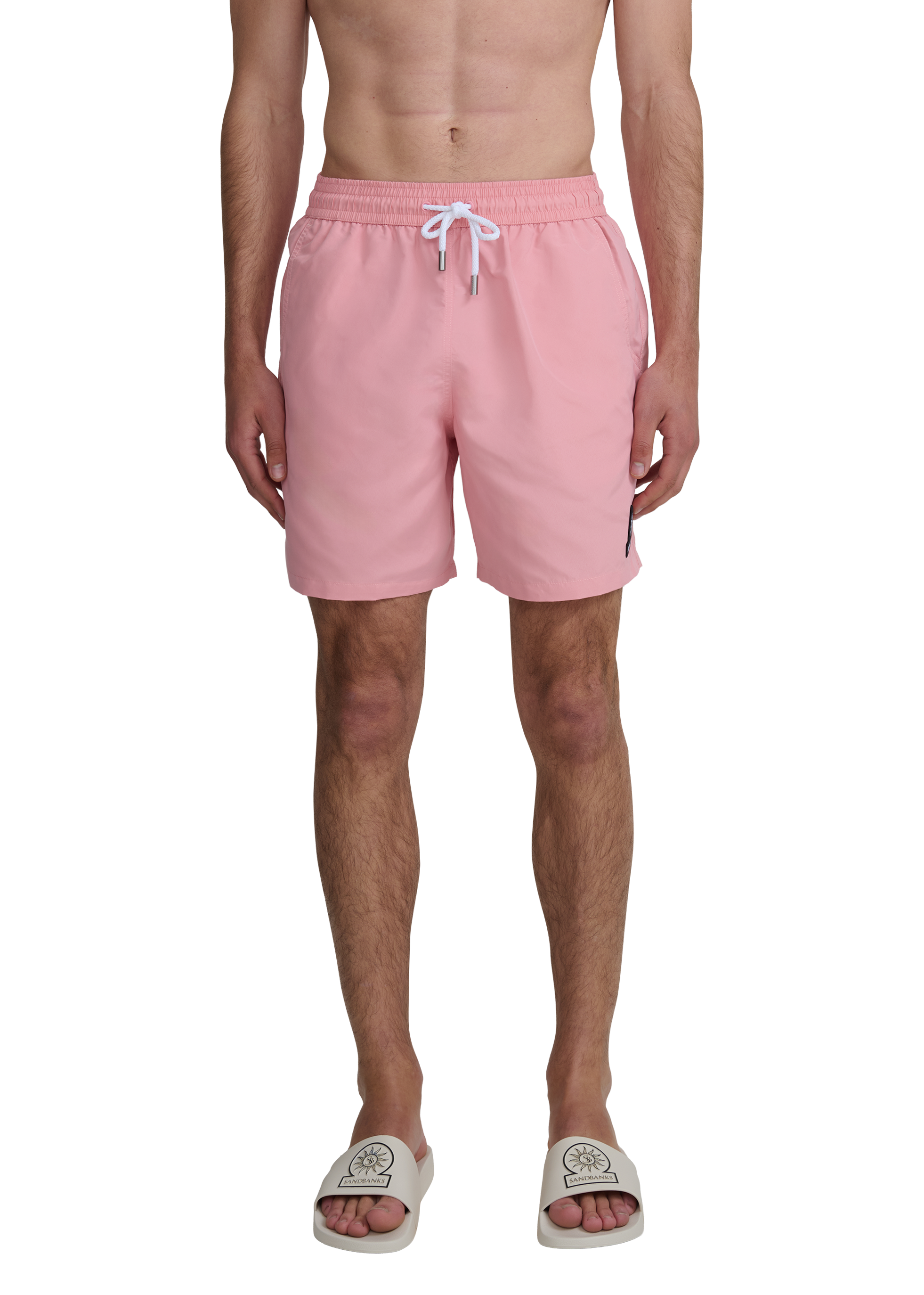 Classic Badge Logo Swim Shorts - Dusty Pink