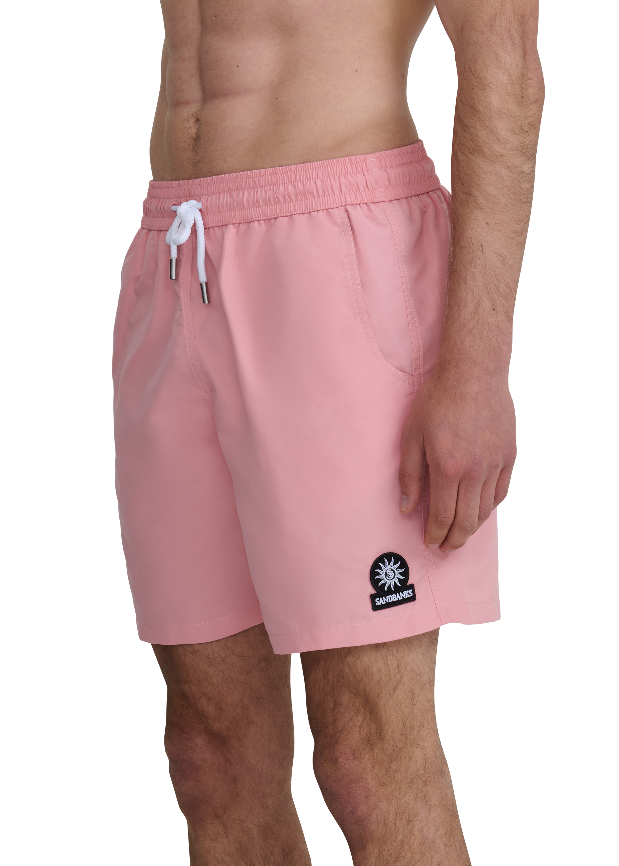 Classic Badge Logo Swim Shorts - Dusty Pink
