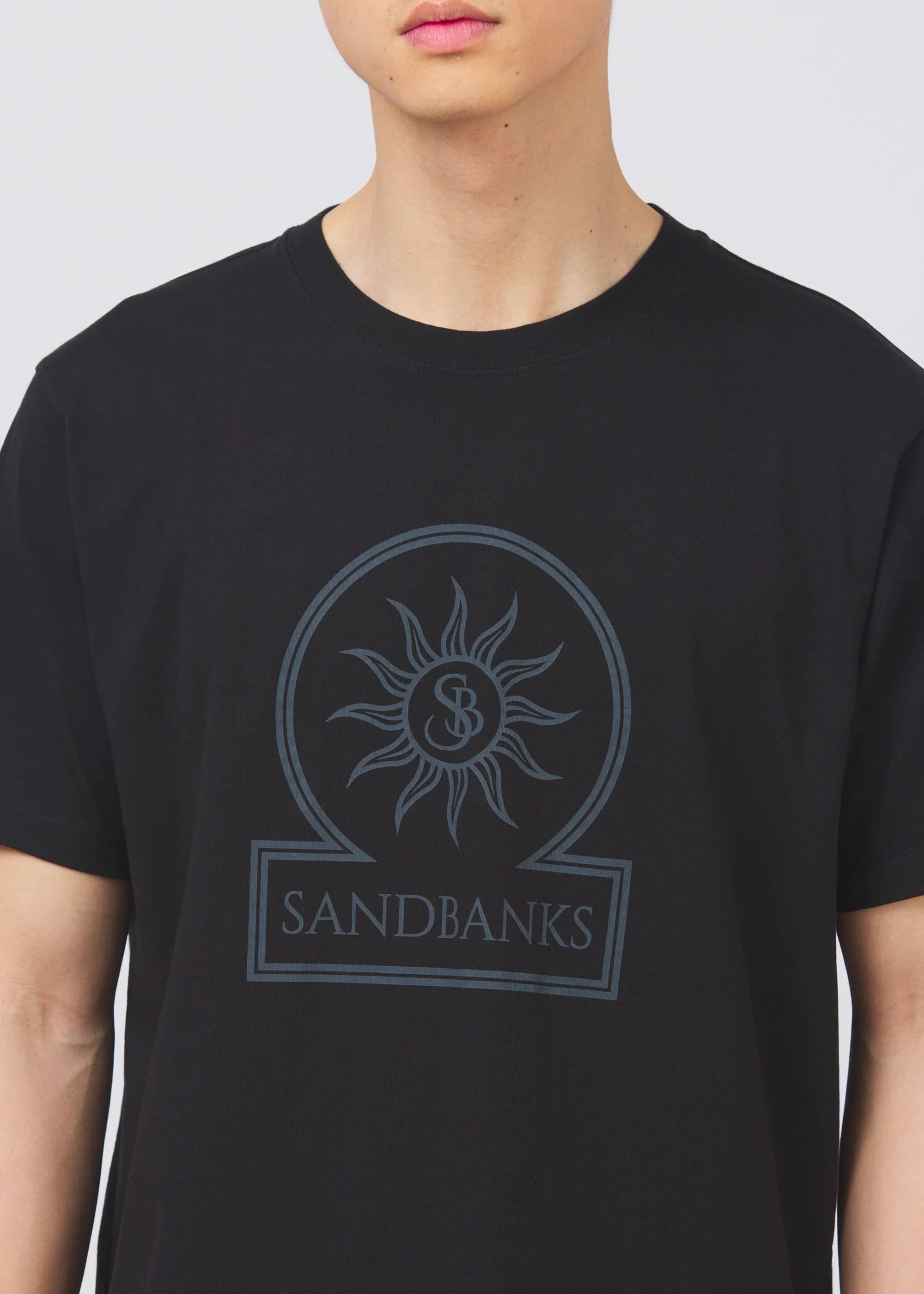 Sandbanks Logo Graphic T-Shirt - Black - Sandbanks