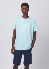 Sandbanks Logo Graphic T-Shirt - Crystal Blue