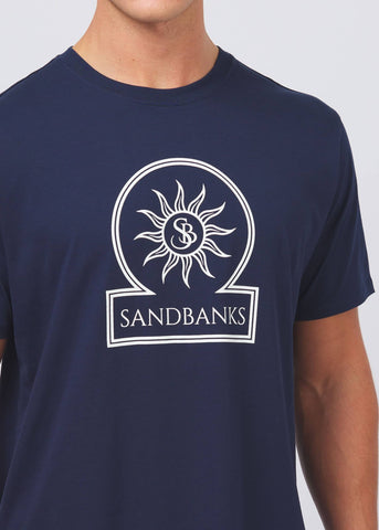 Sandbanks Logo Graphic T-Shirt - Navy - Sandbanks