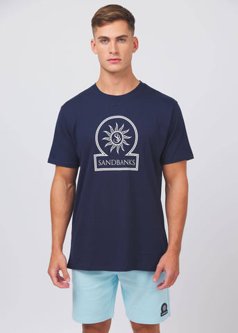 Sandbanks Logo Graphic T-Shirt - Navy - Sandbanks