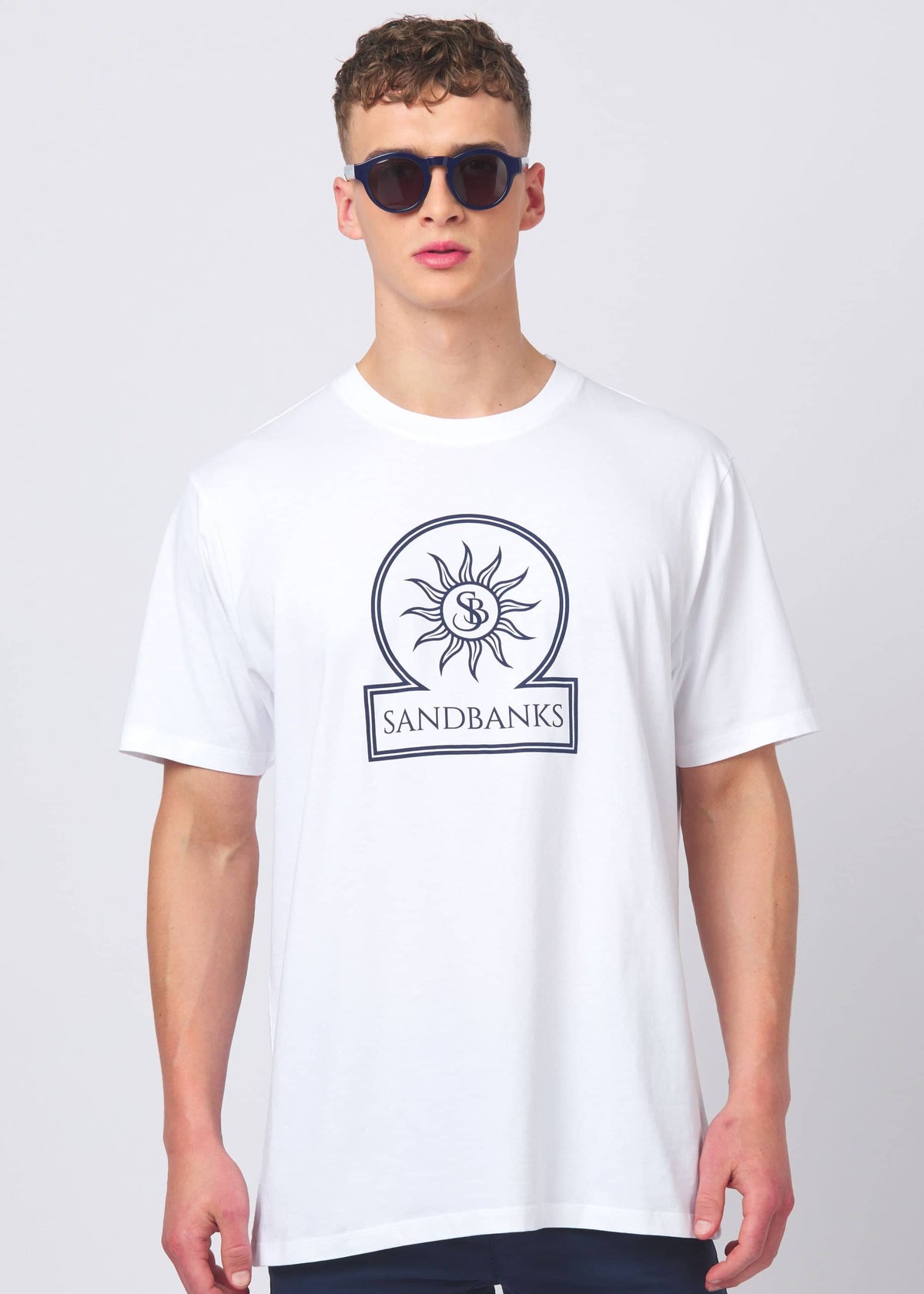 Sandbanks Logo Graphic T-Shirt - White