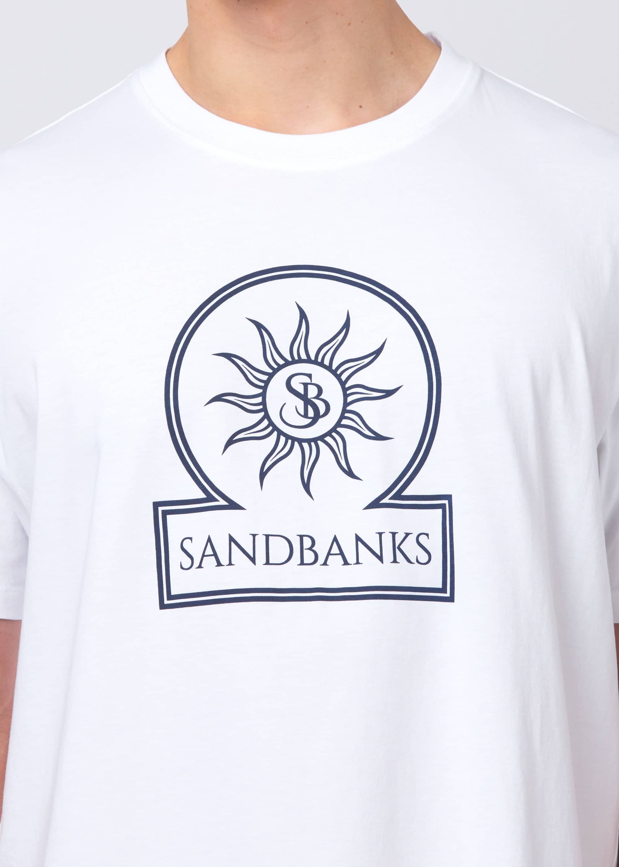 Sandbanks Logo Graphic T-Shirt - White