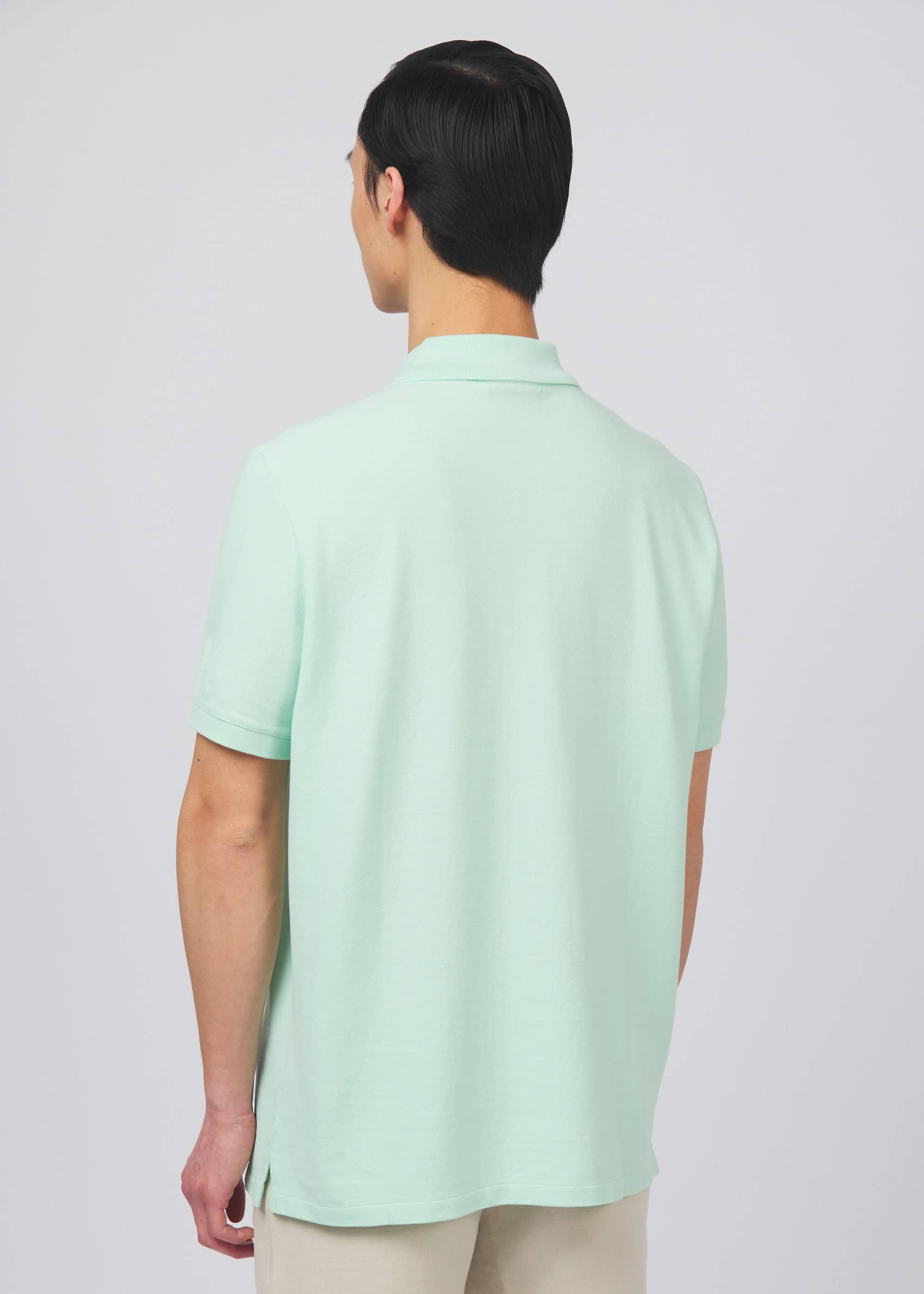 Sandbanks Badge Logo Pique Polo Shirt - Mint - Sandbanks