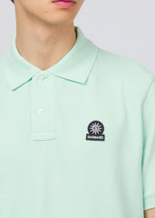 Sandbanks Badge Logo Pique Polo Shirt - Mint - Sandbanks