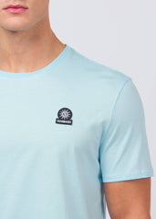 Sandbanks Badge Logo T-Shirt - Crystal Blue - Sandbanks