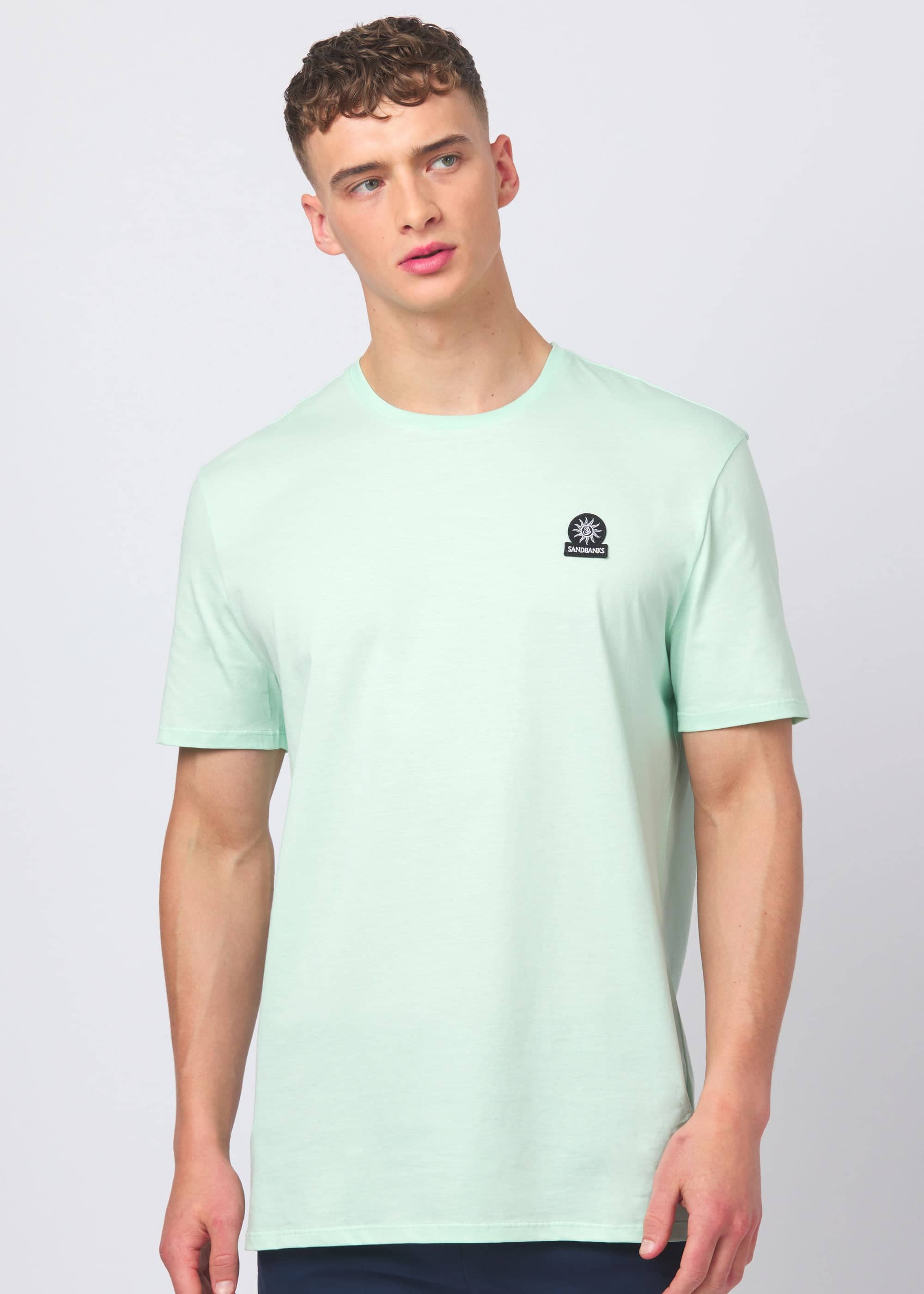 Sandbanks Badge Logo T-Shirt - Mint - Sandbanks
