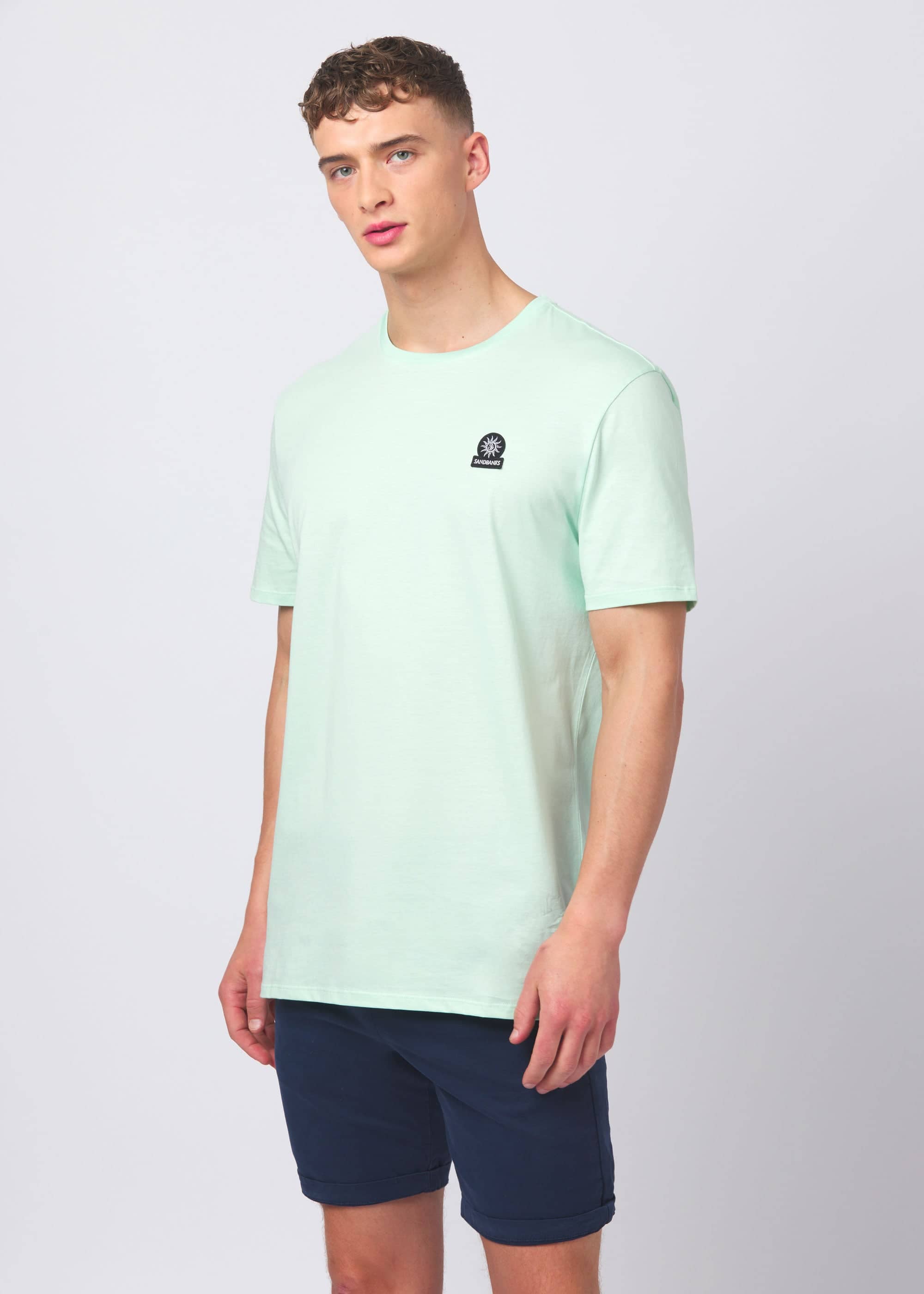 Sandbanks Badge Logo T-Shirt - Mint - Sandbanks