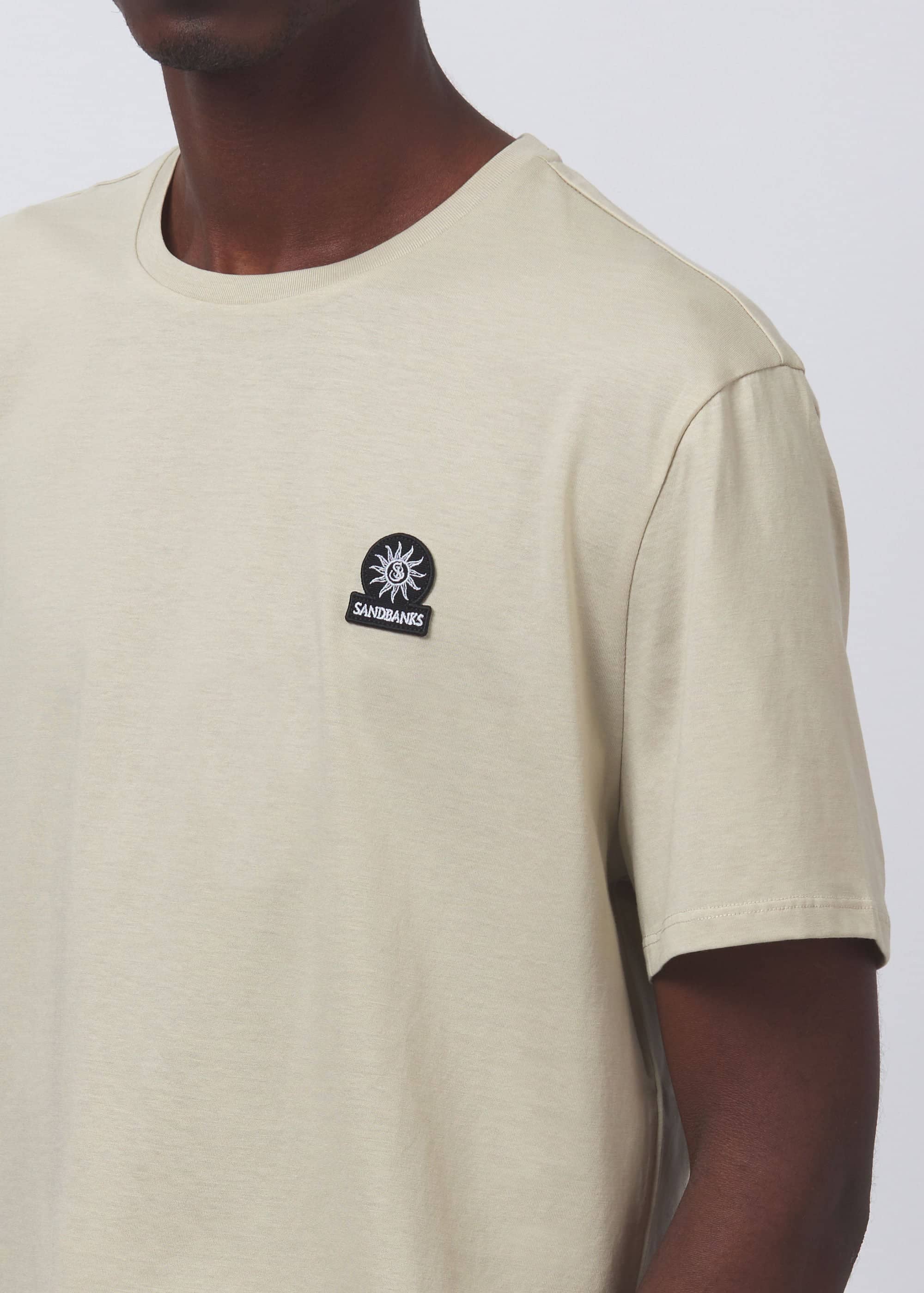 Sandbanks Badge Logo T-Shirt - Stone