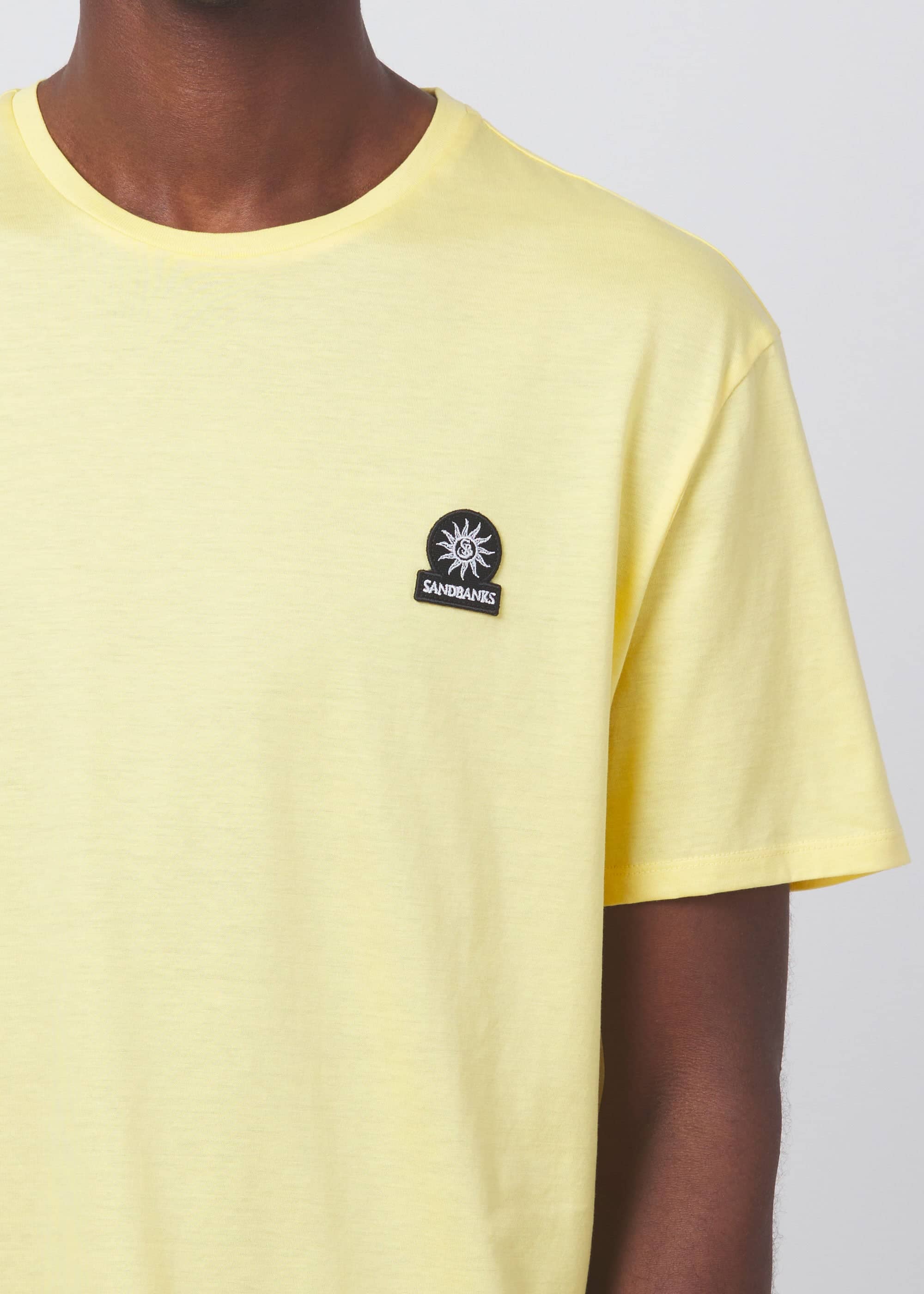 Sandbanks Badge Logo T-Shirt - Light Yellow - Sandbanks