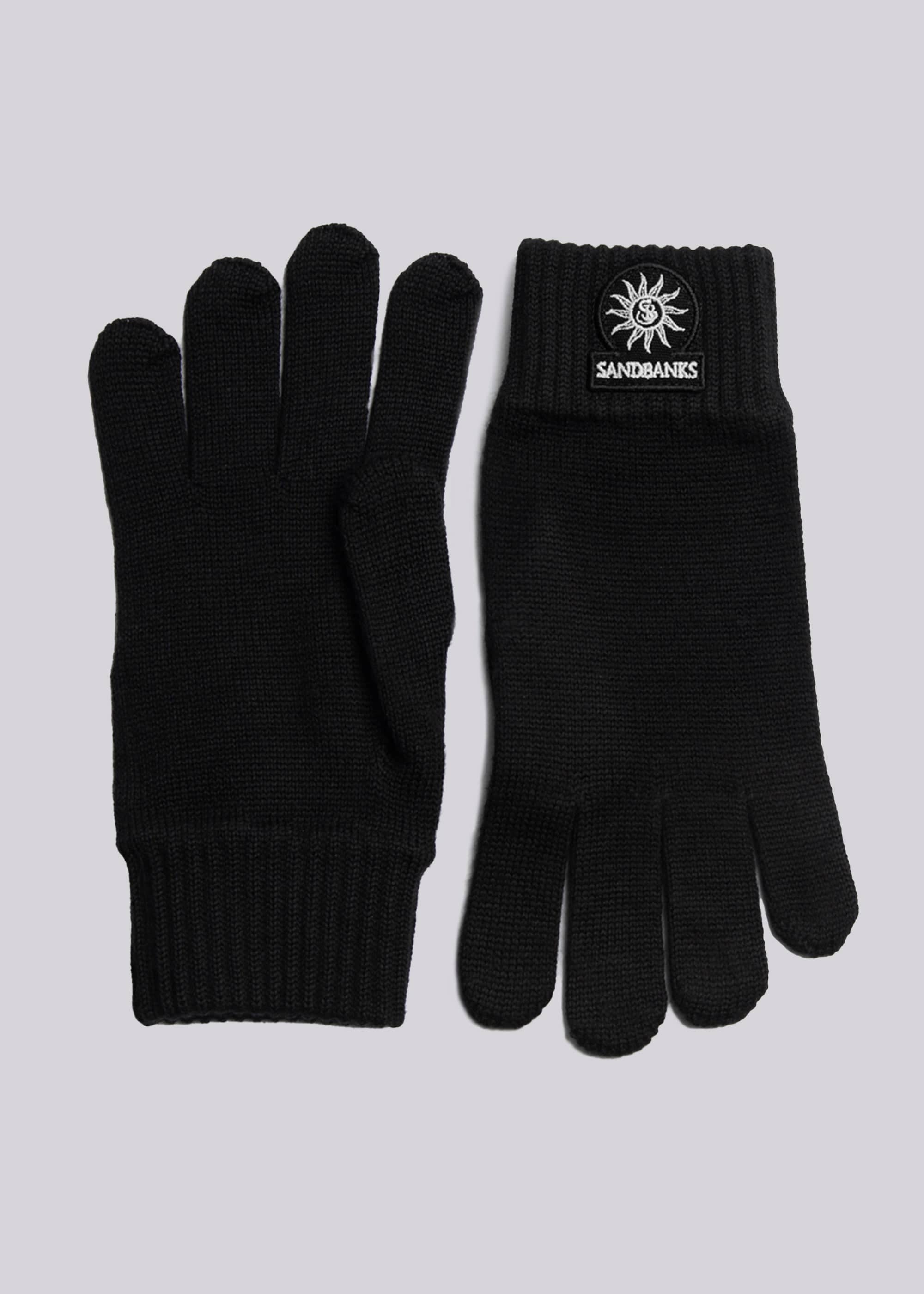 Sandbanks Badge Logo Gloves - Black