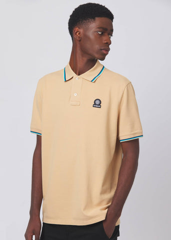 Sandbanks Badge Logo Polo Shirt - Sand - Sandbanks