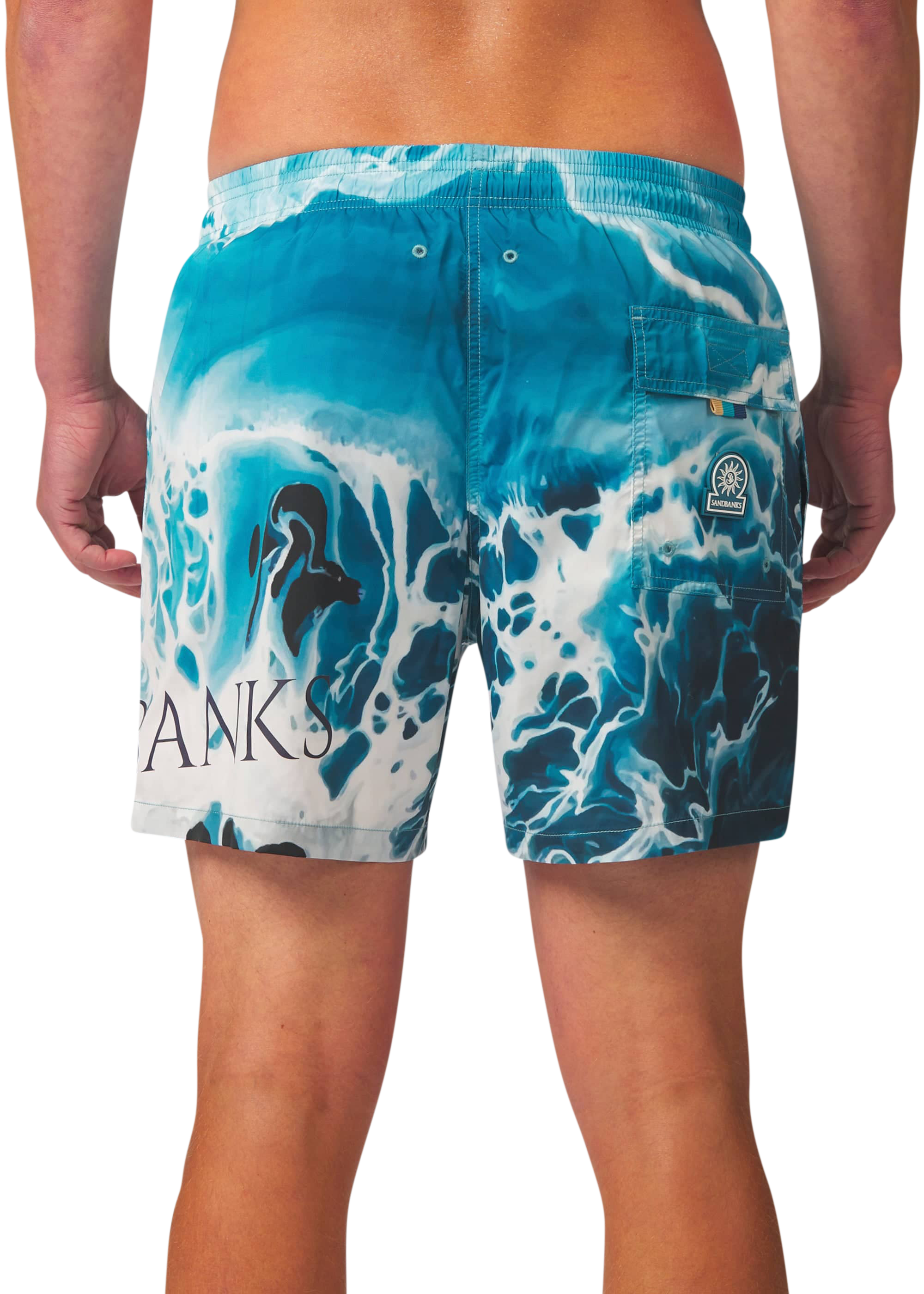 Sandbanks Crashing Waves Swim Shorts - Multi Coloured - Sandbanks