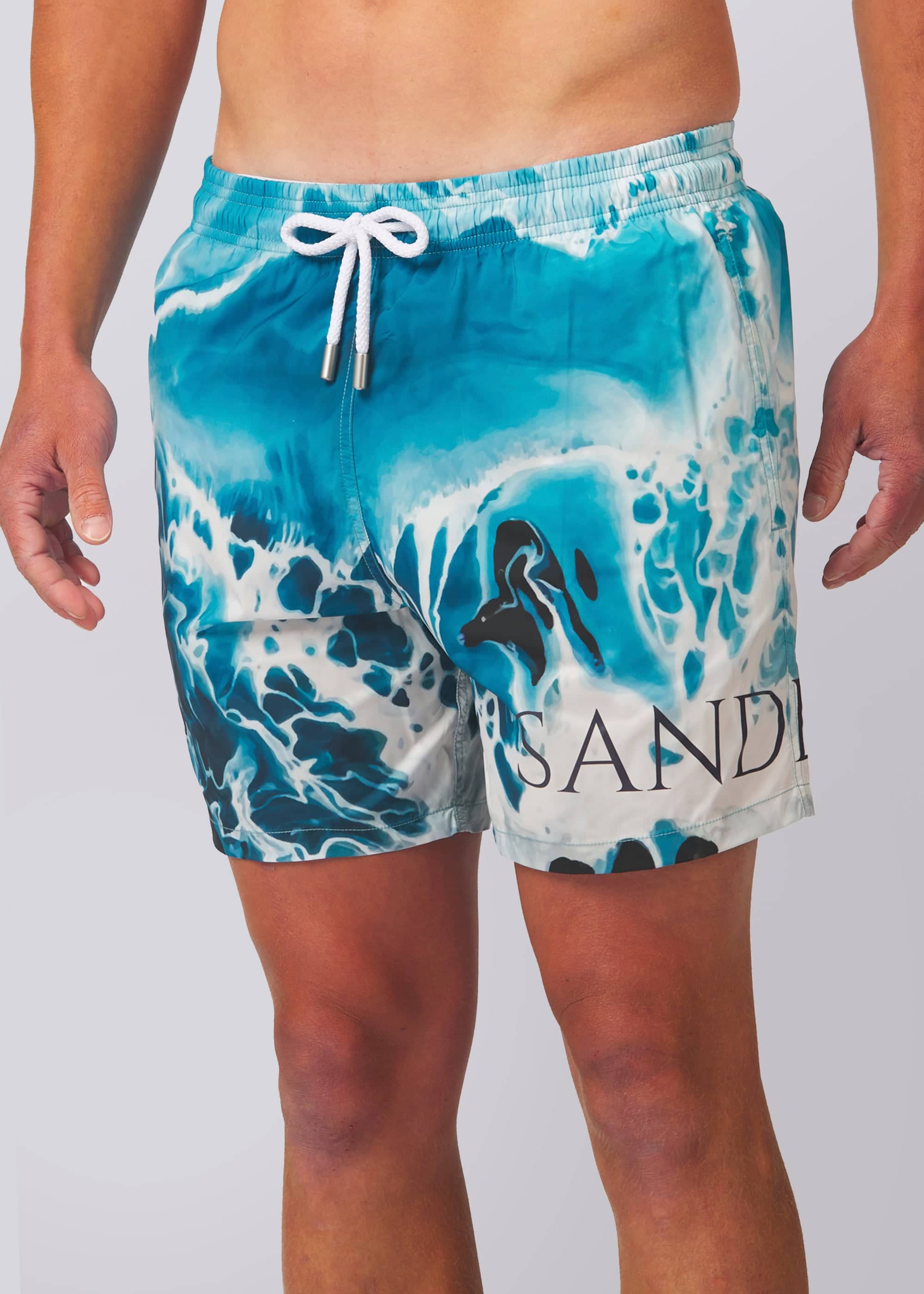 Sandbanks Crashing Waves Swim Shorts - Multi Coloured