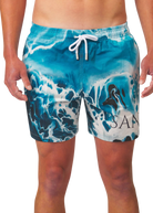 Sandbanks Crashing Waves Swim Shorts - Multi Coloured