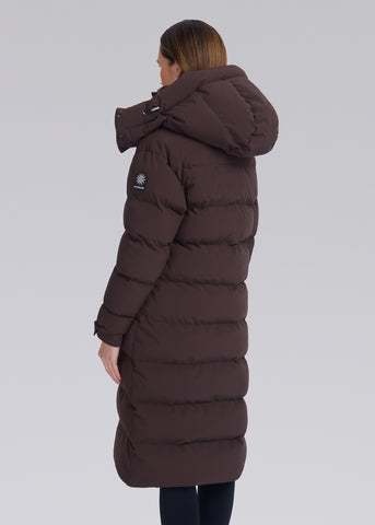 Sandbanks Haven Oversized Long Puffer - Brown