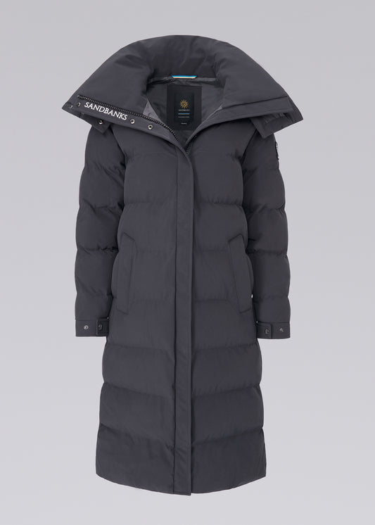 Sandbanks Haven Oversized Long Puffer - Charcoal