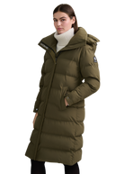 Sandbanks Haven Oversized Long Puffer - Olive
