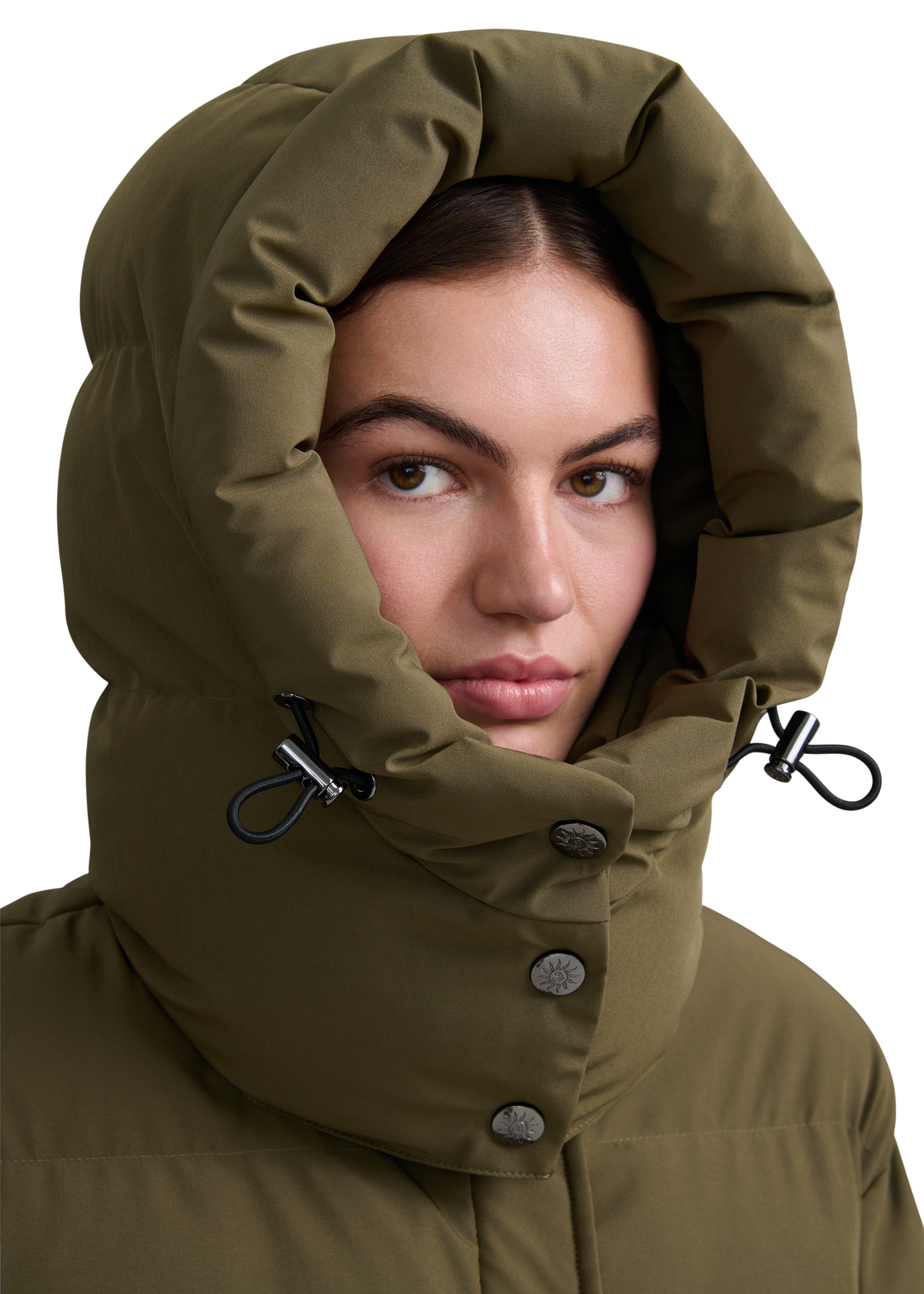 Sandbanks Haven Oversized Long Puffer - Olive