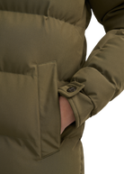 Sandbanks Haven Oversized Long Puffer - Olive