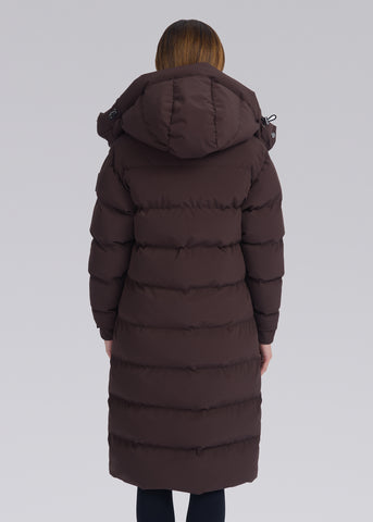 Sandbanks Haven Oversized Long Puffer - Brown