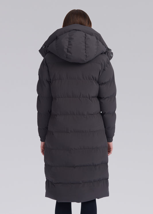 Sandbanks Haven Oversized Long Puffer - Charcoal