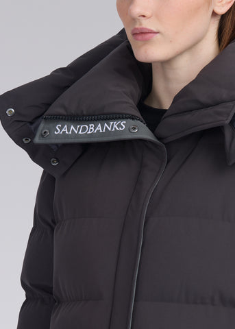 Sandbanks Haven Oversized Long Puffer - Charcoal