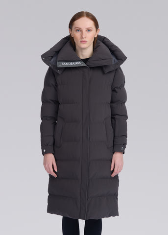 Sandbanks Haven Oversized Long Puffer - Charcoal