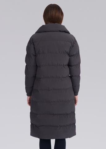 Sandbanks Haven Oversized Long Puffer - Charcoal