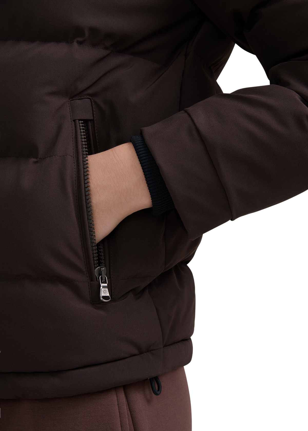 Sandbanks Belle Puffer Jacket - Brown