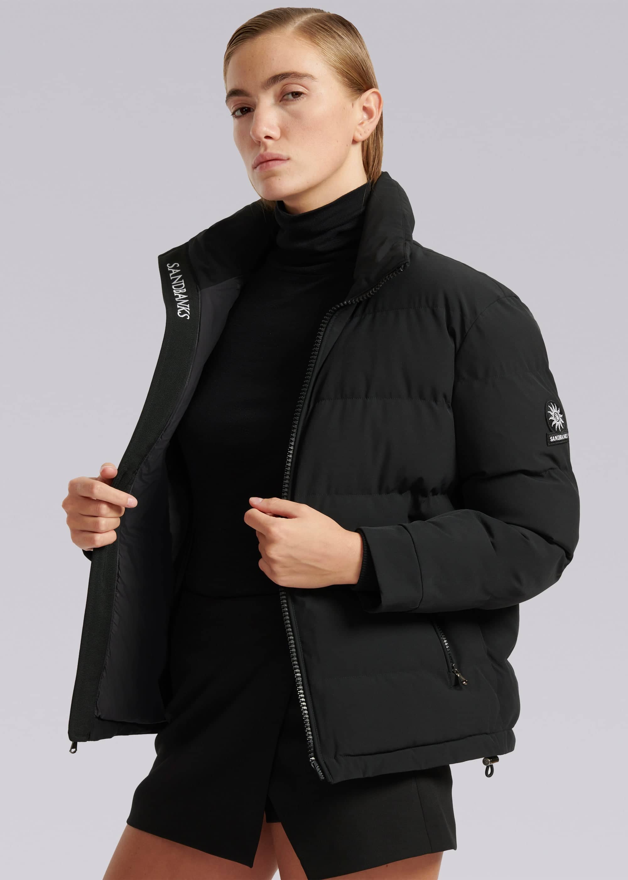 Sandbanks Belle Puffer Jacket - Black - Sandbanks