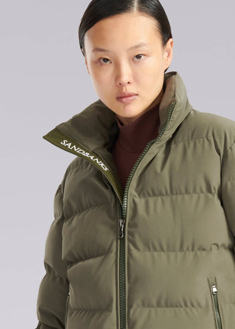 Sandbanks Belle Puffer Jacket - Khaki - Sandbanks