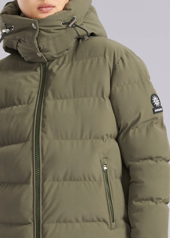 Sandbanks Belle Puffer Jacket - Khaki - Sandbanks