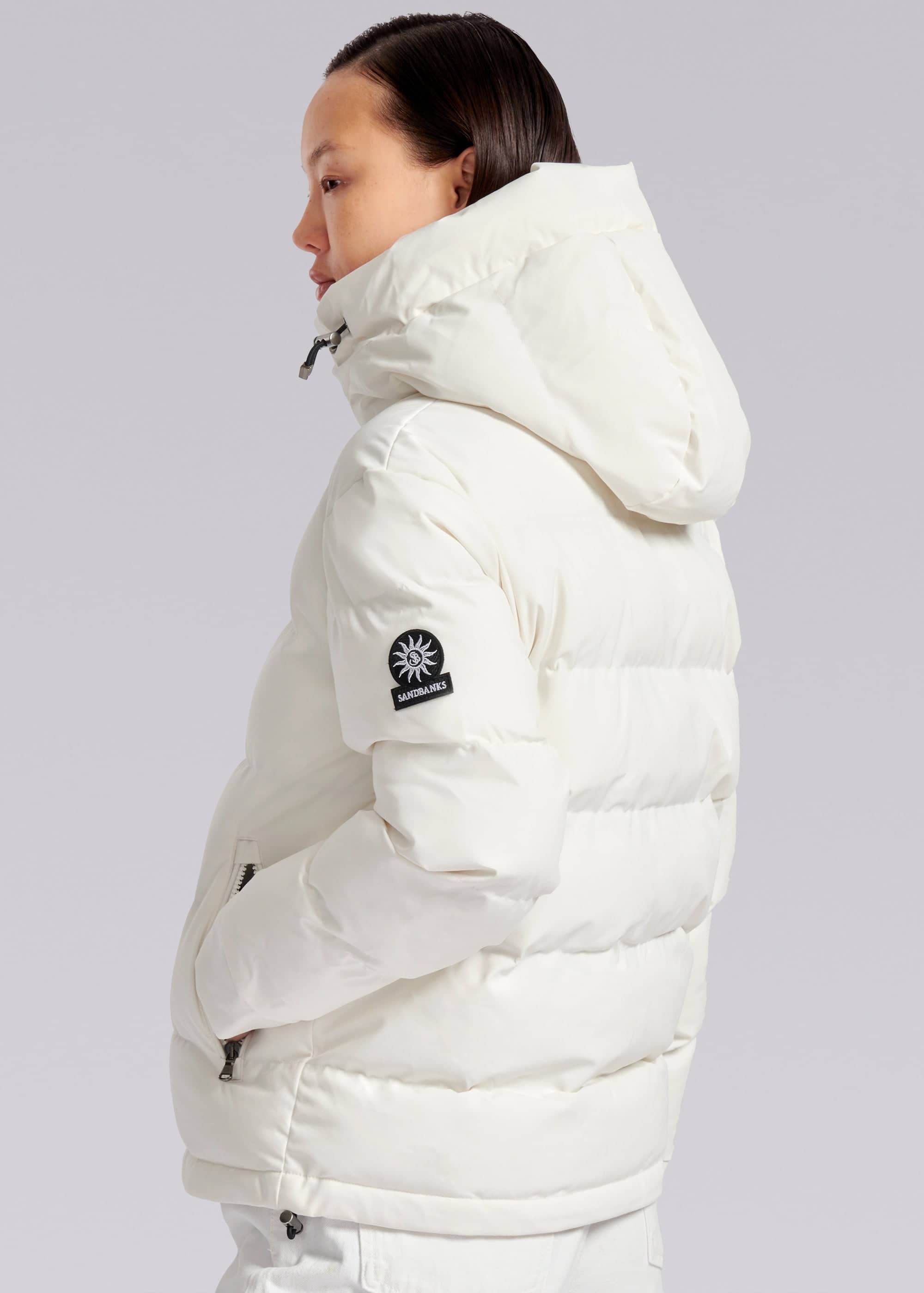 Sandbanks Belle Puffer Jacket - Off-White - Sandbanks