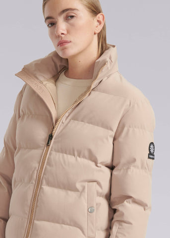 Sandbanks Belle Puffer Jacket - Taupe - Sandbanks