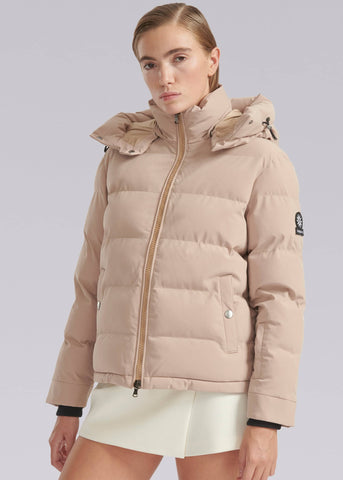 Sandbanks Belle Puffer Jacket - Taupe - Sandbanks